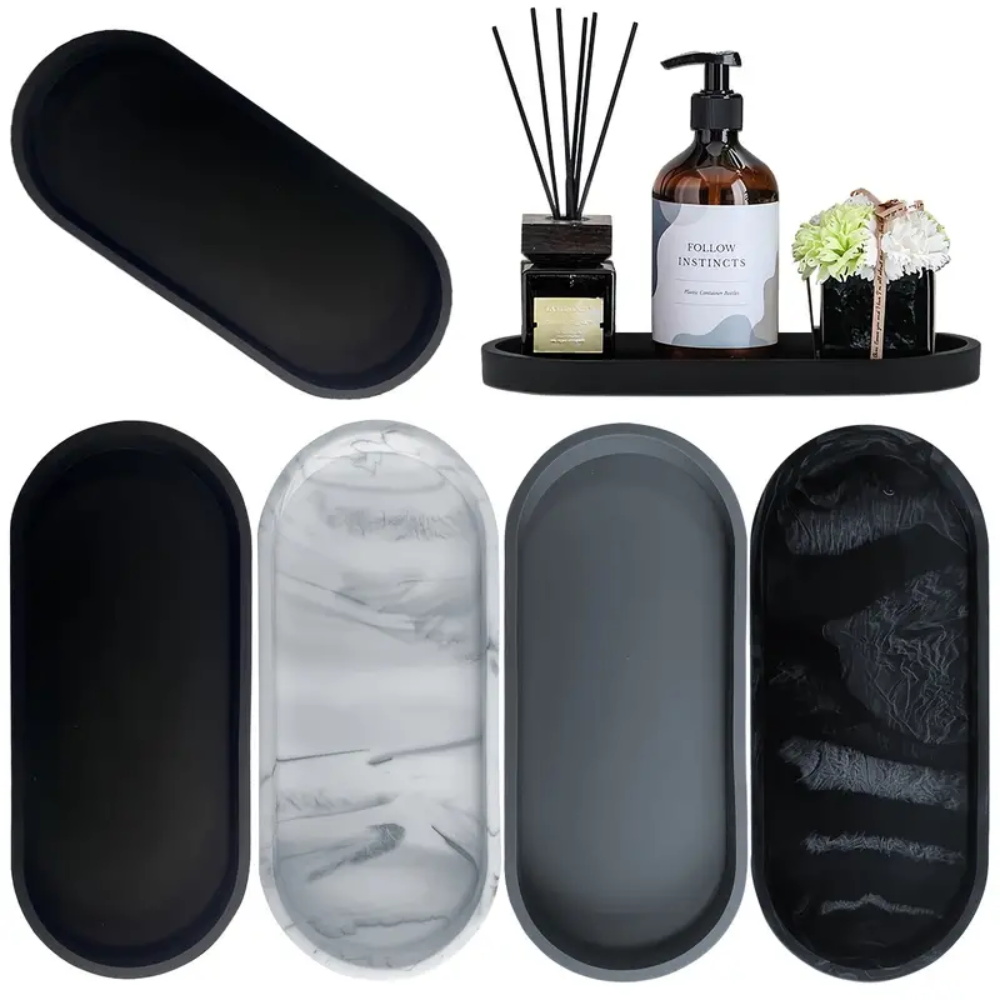 Home Essentials Bathroom Organizer - 1-teiliges Badezimmer-Dressing-Silikontablett, rechteckiger Geschirrspülmittel- und Schwammständer,