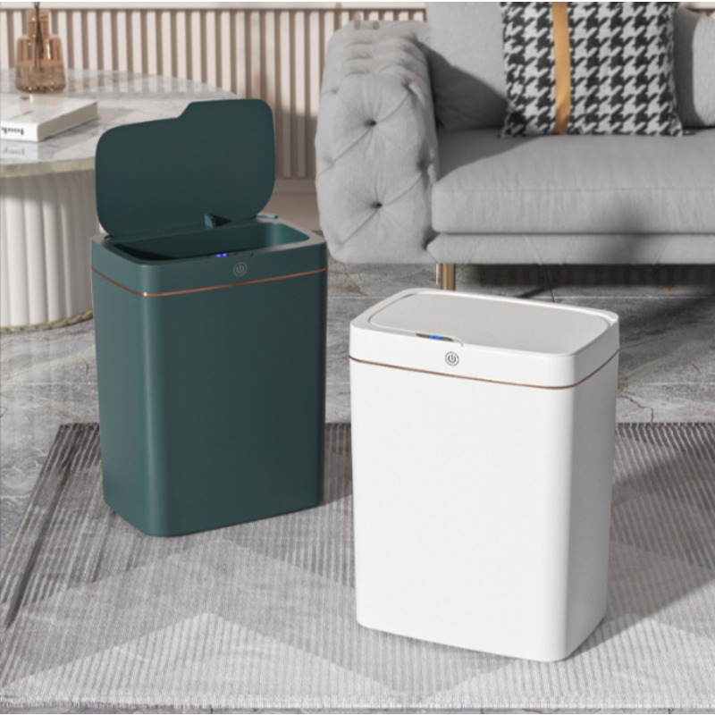Home Bathroom Trash Can - Neuheit Berührungsloser USB-Aufladbarer Intelligenter Mülleimer Geeignet