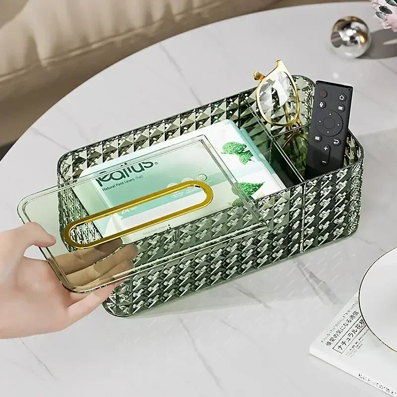 Home Bathroom Towel Dispenser - Luxuriöse Taschentuchbox Papierhandtuchhalter Badezimmer-Serviettenhalter Toilettenpapier-Spender Desktop-Plastik-Aufbewahrungsbox