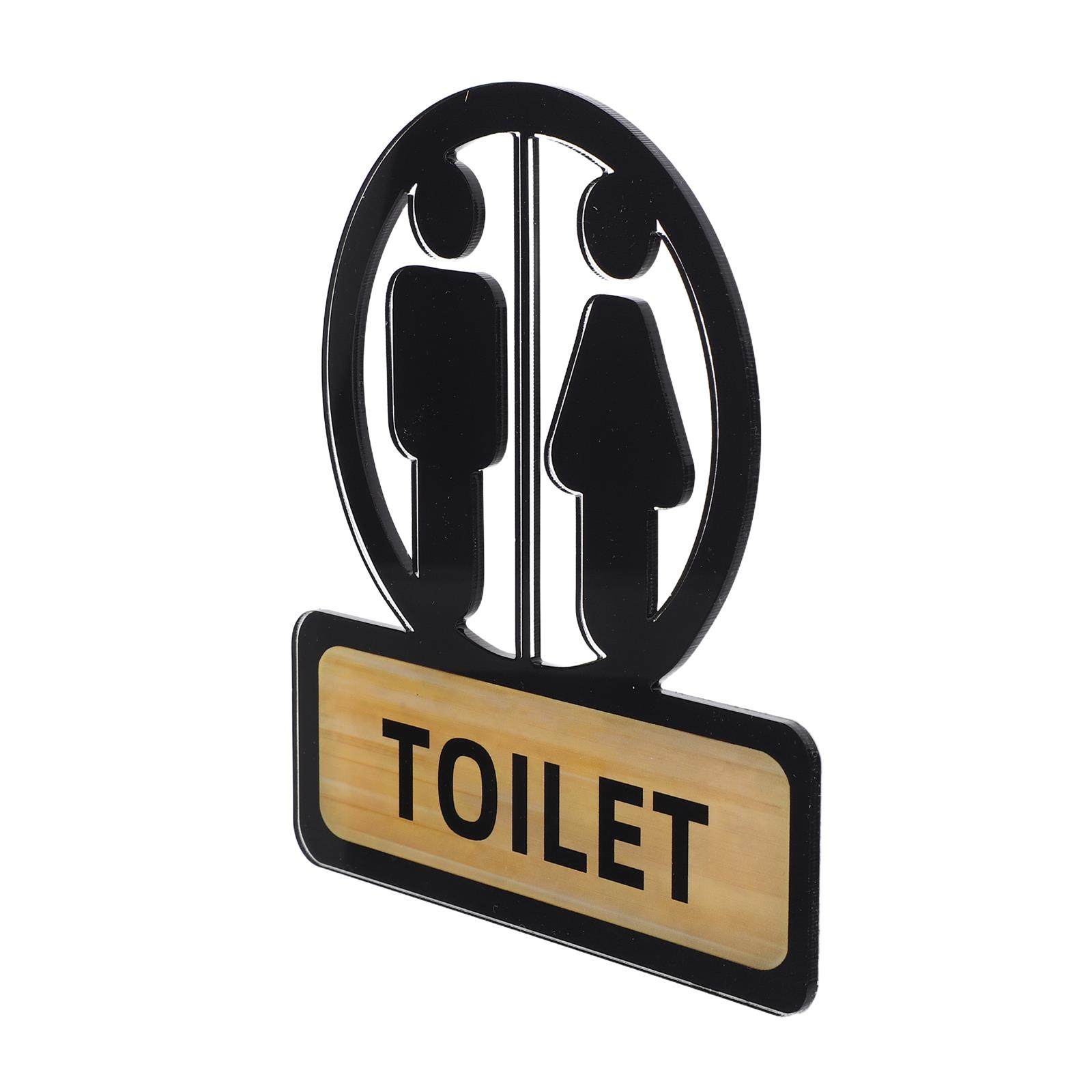 Home Bathroom Door - Toilettenschilder für Damen und Herren Transparente