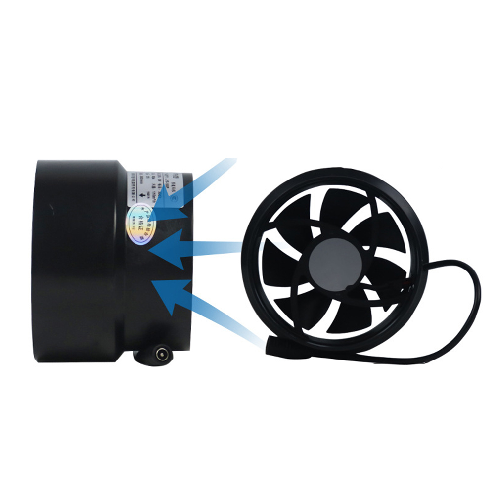 Home Bathroom Ventilation - 12-V-Kanalventilator, Belüftung, Abluftventilator, 110 mm, 100