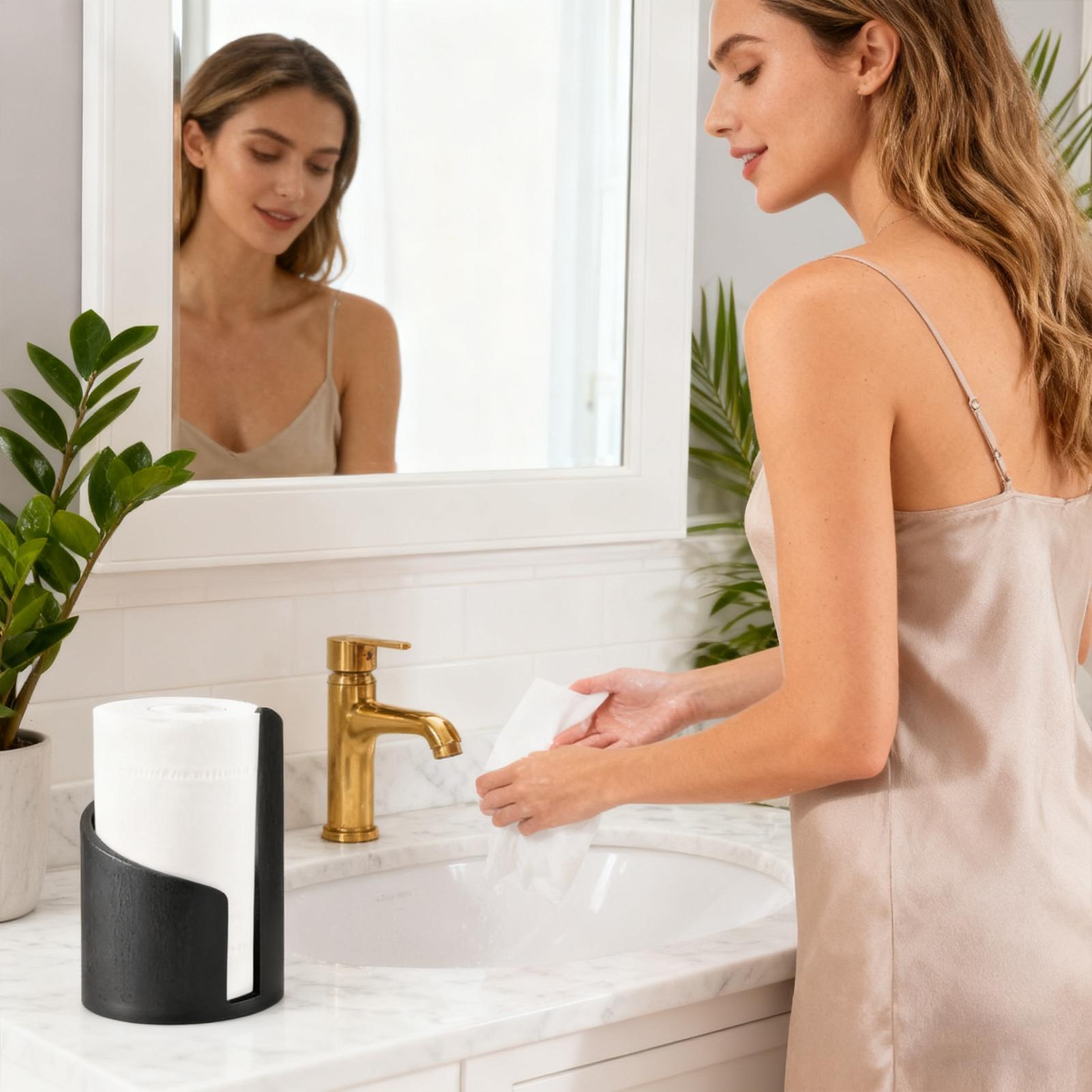 Home Bathroom Towel Dispenser - Holz Papier Handtuch Halter Bauernhaus Spender