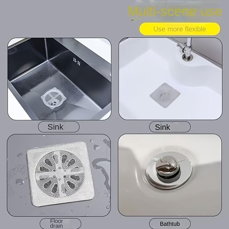 Drain Hair Catcher - Einweg-Haarfänger-Netzsticker für Duschabflüsse, 10/30 Stück, selbstklebend,