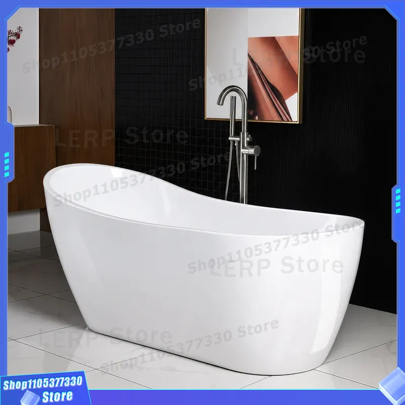 Home Bathroom Jacuzzi Tub - Moderne freistehende Acryl-Jacuzzi-Badewanne, einfache Installation, leuchtendes