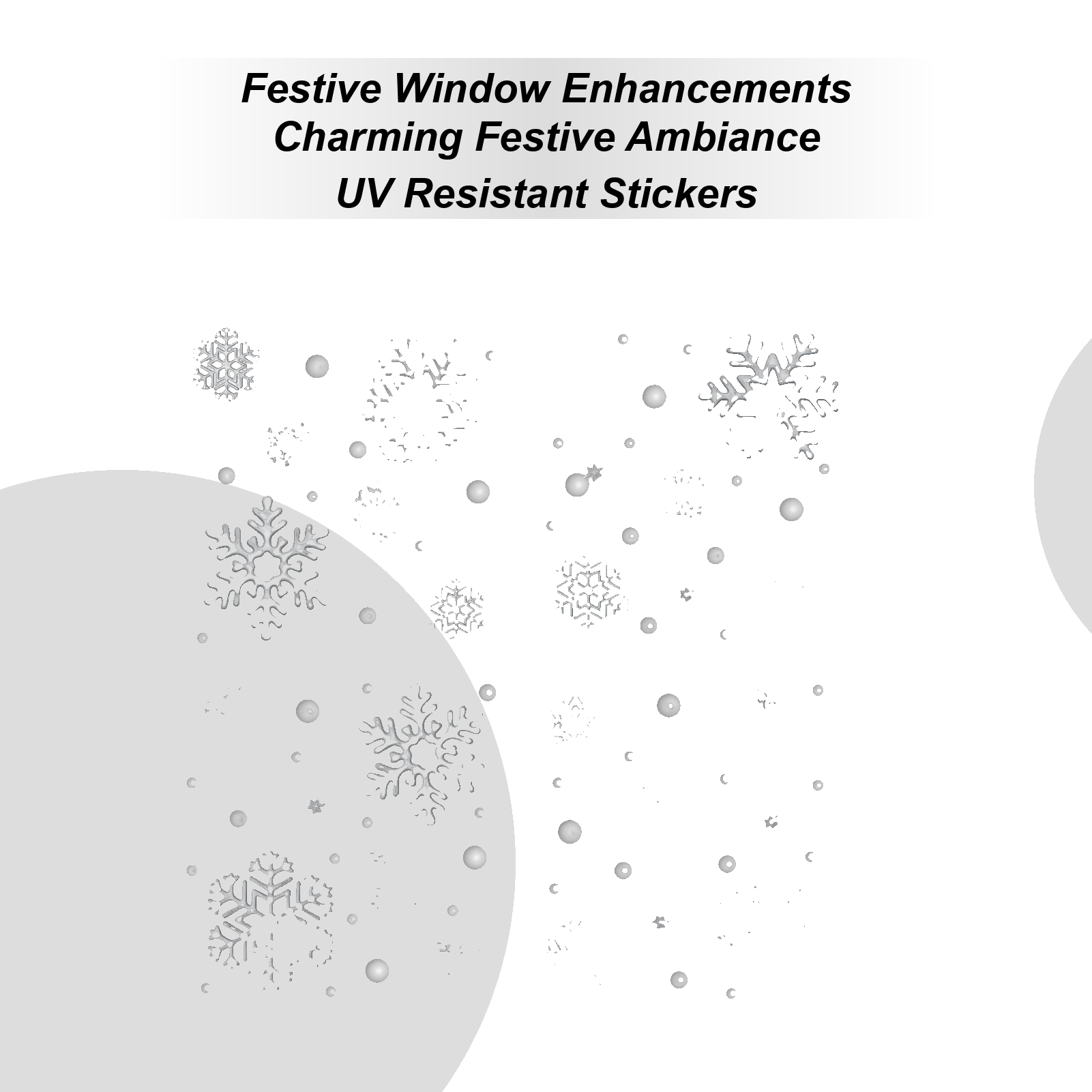 Home Bathroom Door - Feiertags-Fensteraufkleber, statisch, wiederverwendbar, Heimdekoration, Schneeflockenaufkleber, Weihnachts-Fensteraufkleber