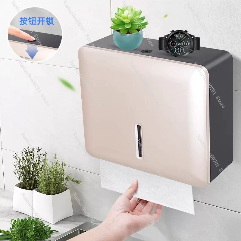 Home Bathroom Towel Dispenser - Wandmontierter Papierhandtuchspender ohne Bohren, Multifunktionaler Taschentuchspender