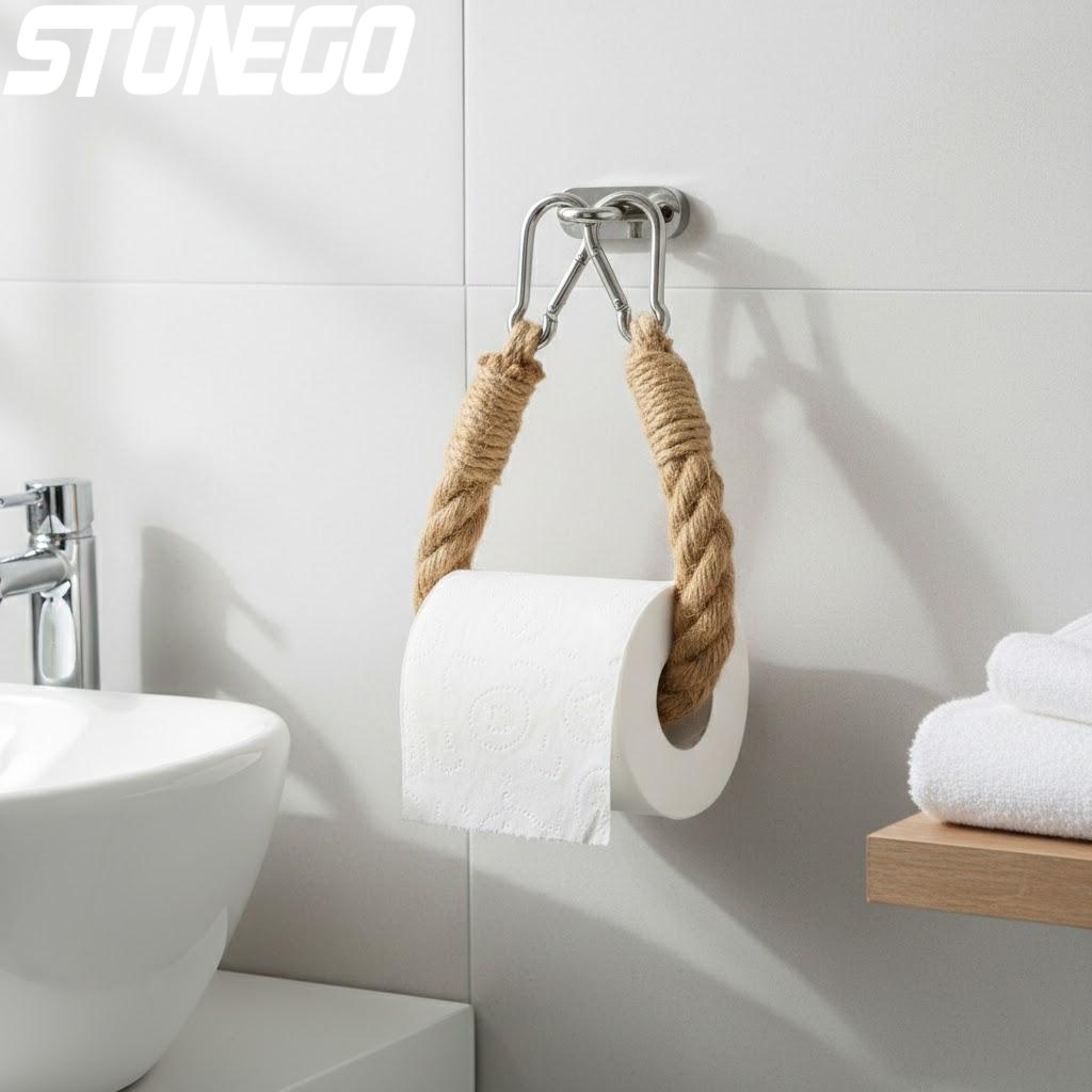 Home Essentials Bathroom Organizer - Vintage Wandmontierter Toilettenpapierhalter Handtuchhalter Badezimmer-Deko Heim-
