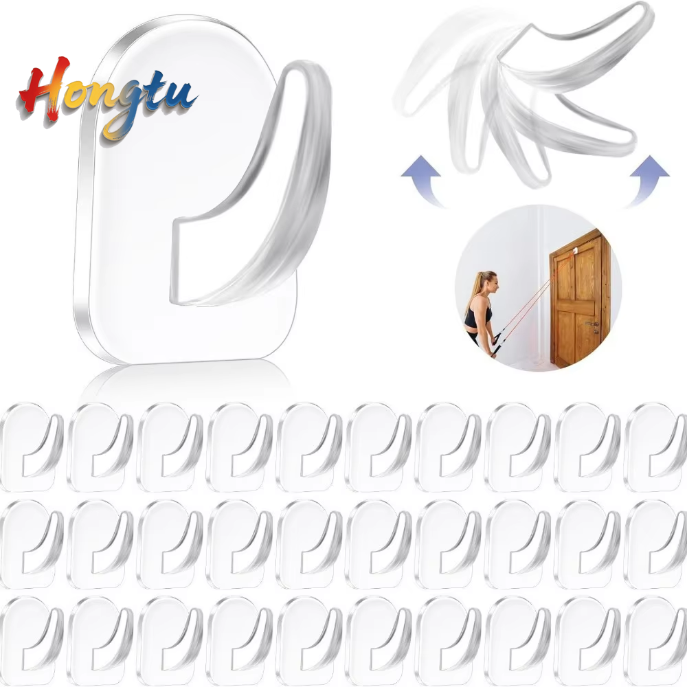 Home Bathroom Door - 10-teilige einfache Mini-Klebehaken. Wasserdicht, kein Stanzen.