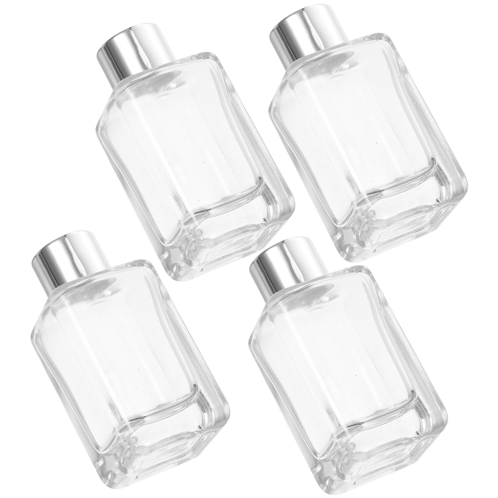 Home Essentials Bathroom Organizer - 4 Stück Auto-Duftflaschen aus Glas, nachfüllbar,