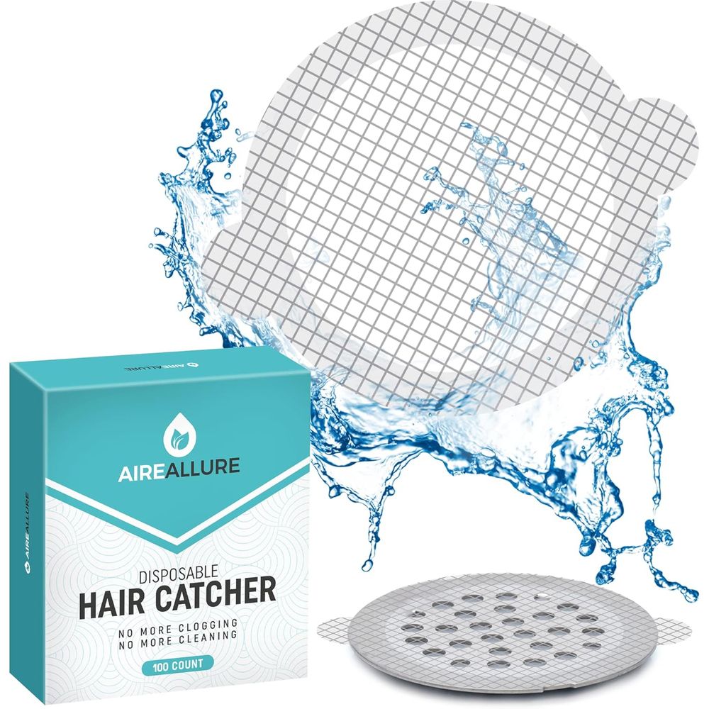 Drain Hair Catcher - 100er-Pack Einweg-Haarfänger-Netzsticker für Duschabläufe - Selbstklebende