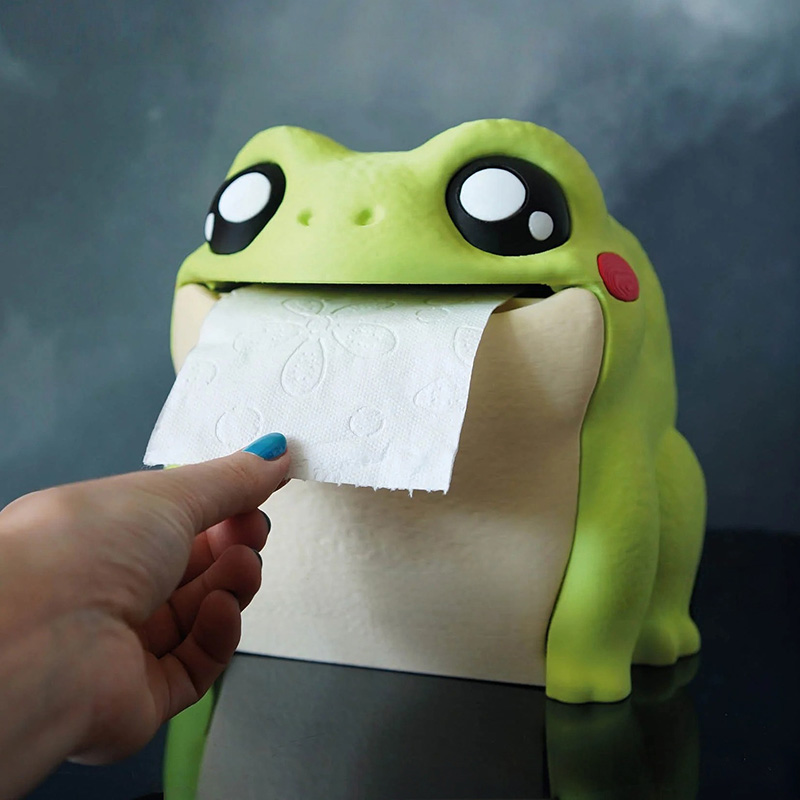 Home Bathroom Towel Dispenser - Lustige Frosch Tissue Box Tragbare Papier