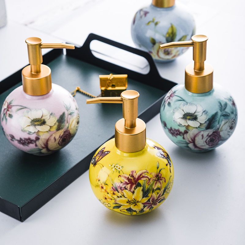 Zara Home Bathroom - 300ml Keramik Unter flasche Farbe Blume