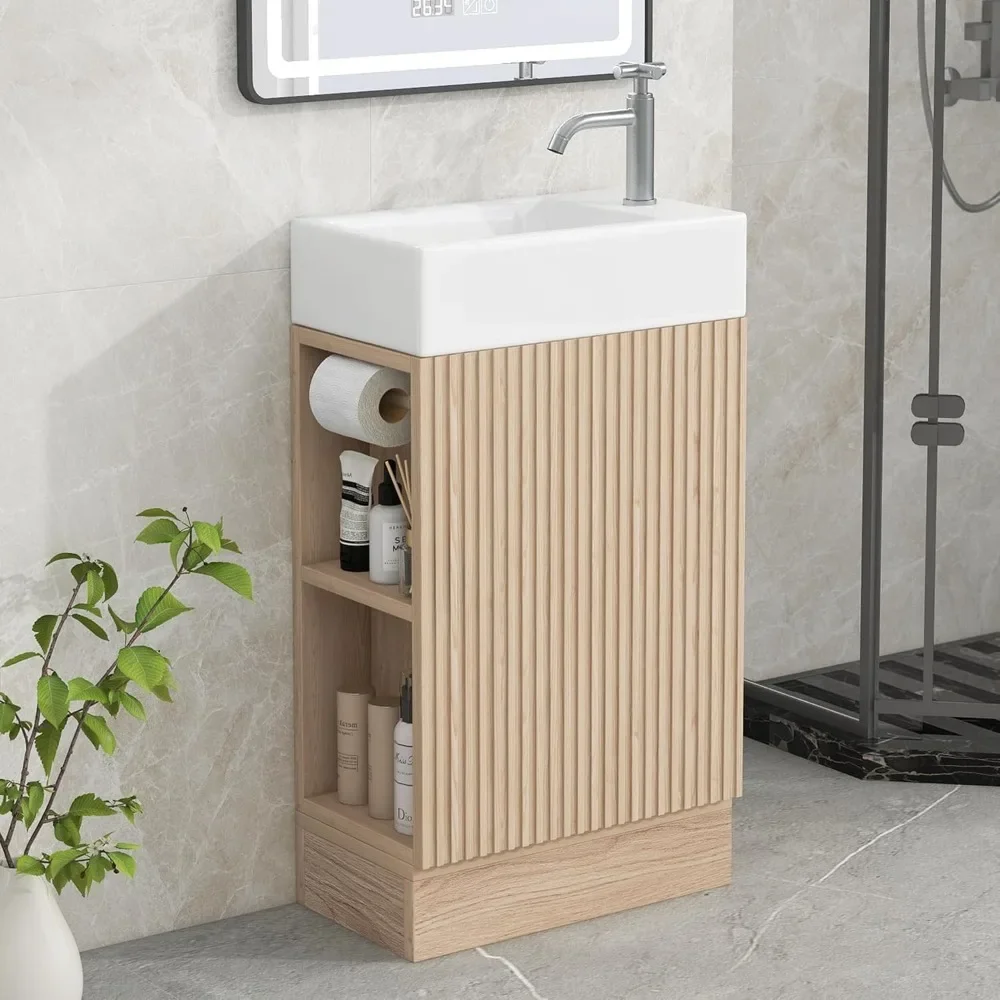 Toilet Paper Holder - Postmoderner nordischer Einzel-Badezimmer-Waschtisch, 19 Zoll, klein,