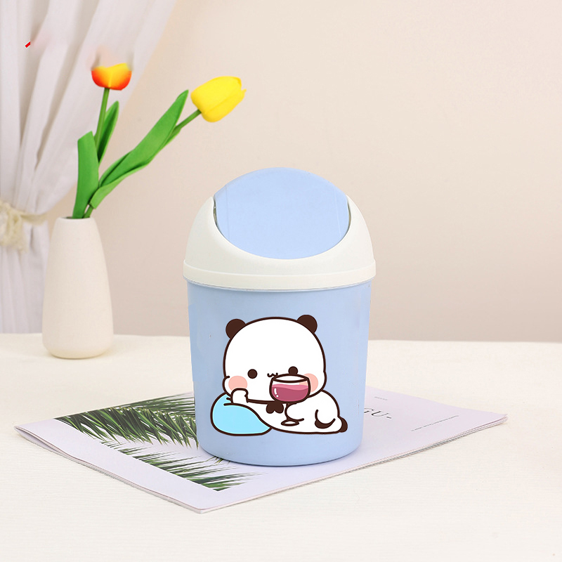 Home Bathroom Trash Can - Bubu Dudu Mini Desktop-Mülleimer Yier Panda