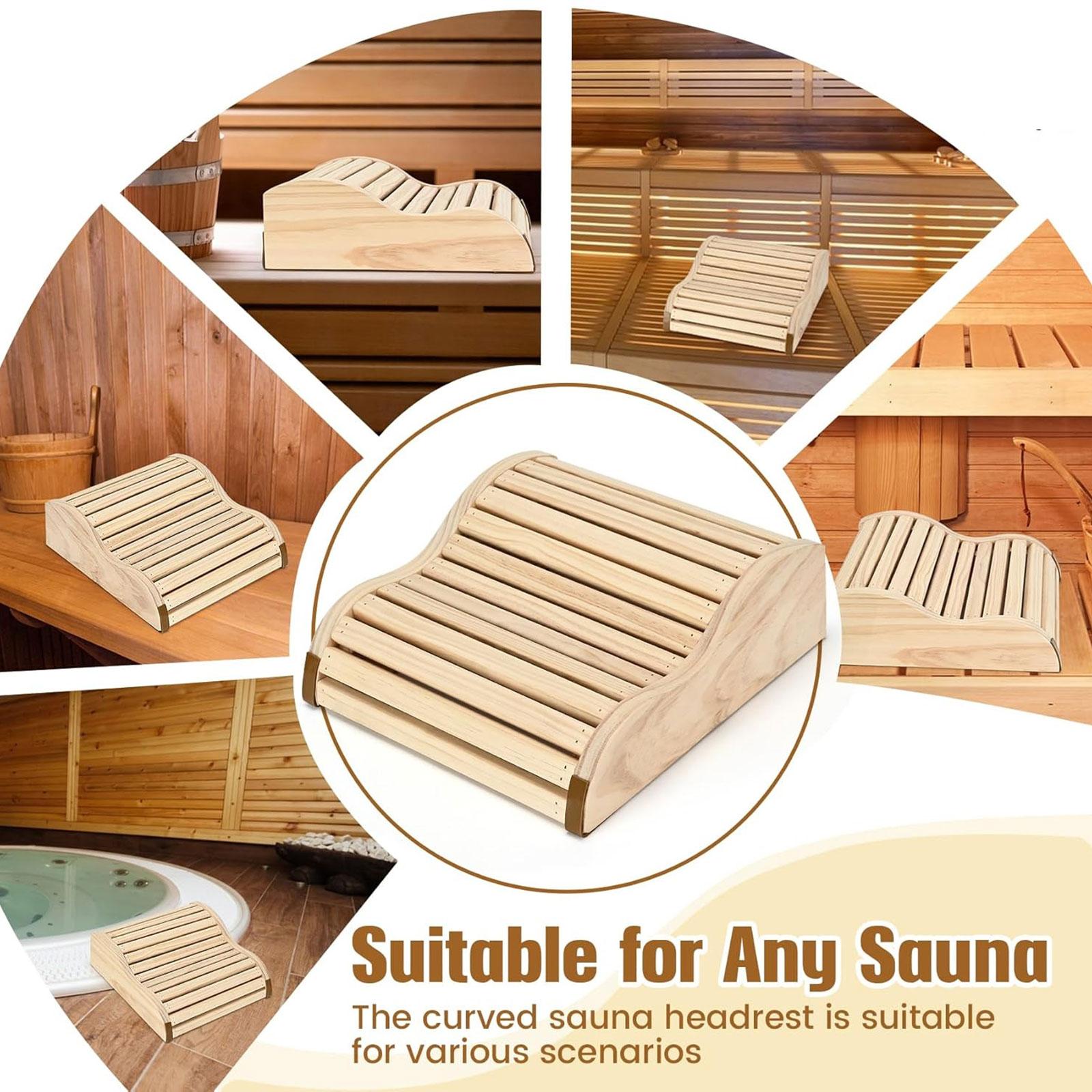 Home Bathroom Sauna - Sauna-Kopfstütze, ergonomisches Zubehör, bequemes Zubehör, Nackenkissen