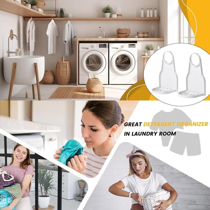 Home Essentials Bathroom Organizer - 4-teiliger faltbarer Waschmittelbecherhalter, Spenderbecherständer, Badezimmer-Organizer, Haushaltsbedarf,