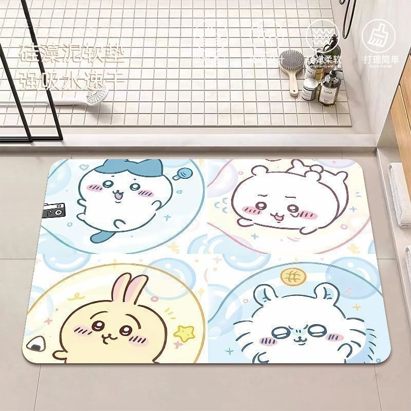 Home Bathroom Mats - Anime Chiikawa Hachiware Usagi Diatom Mud