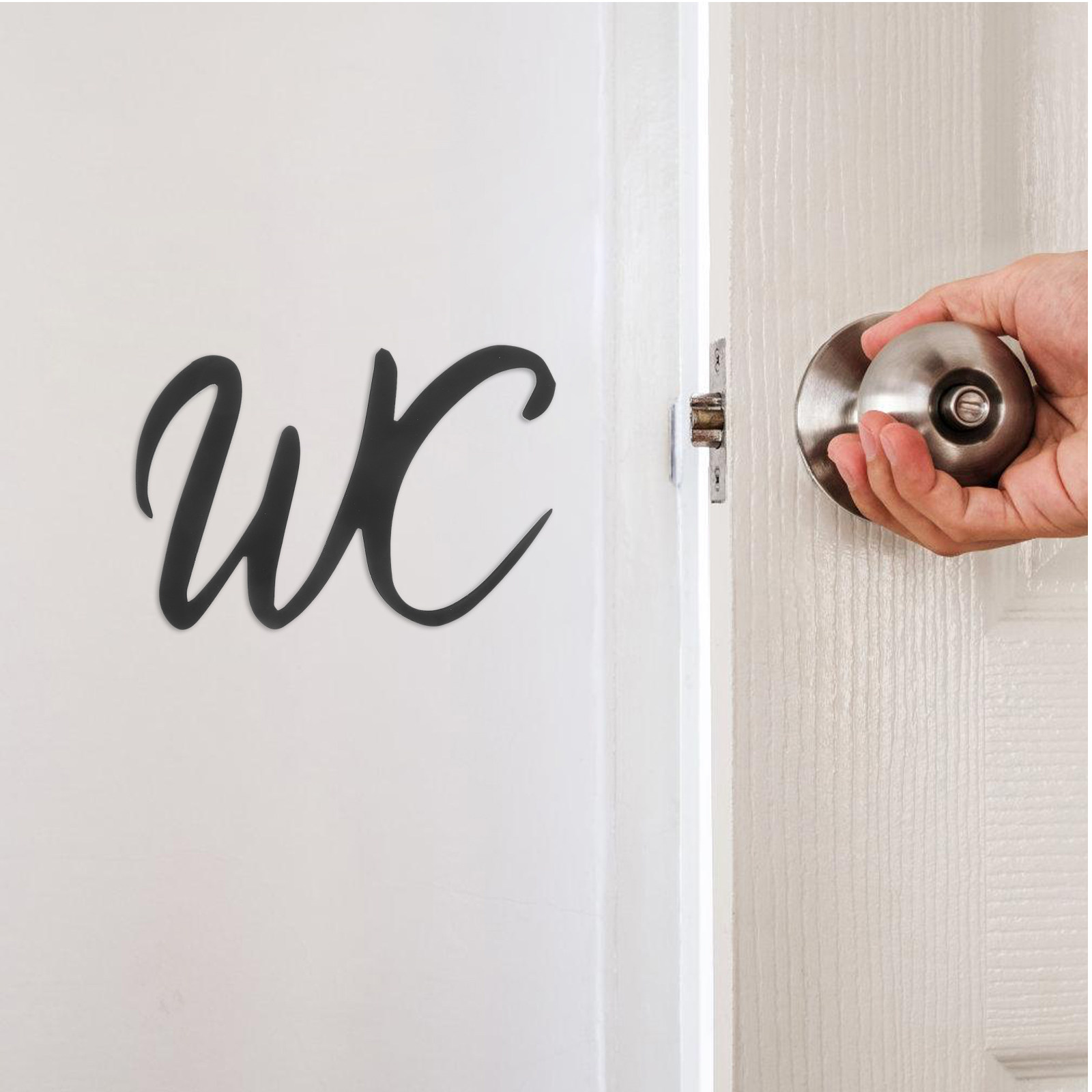 Badezimmer-Türschild aus Eisen – Home Bathroom Door Bewertung und Preis