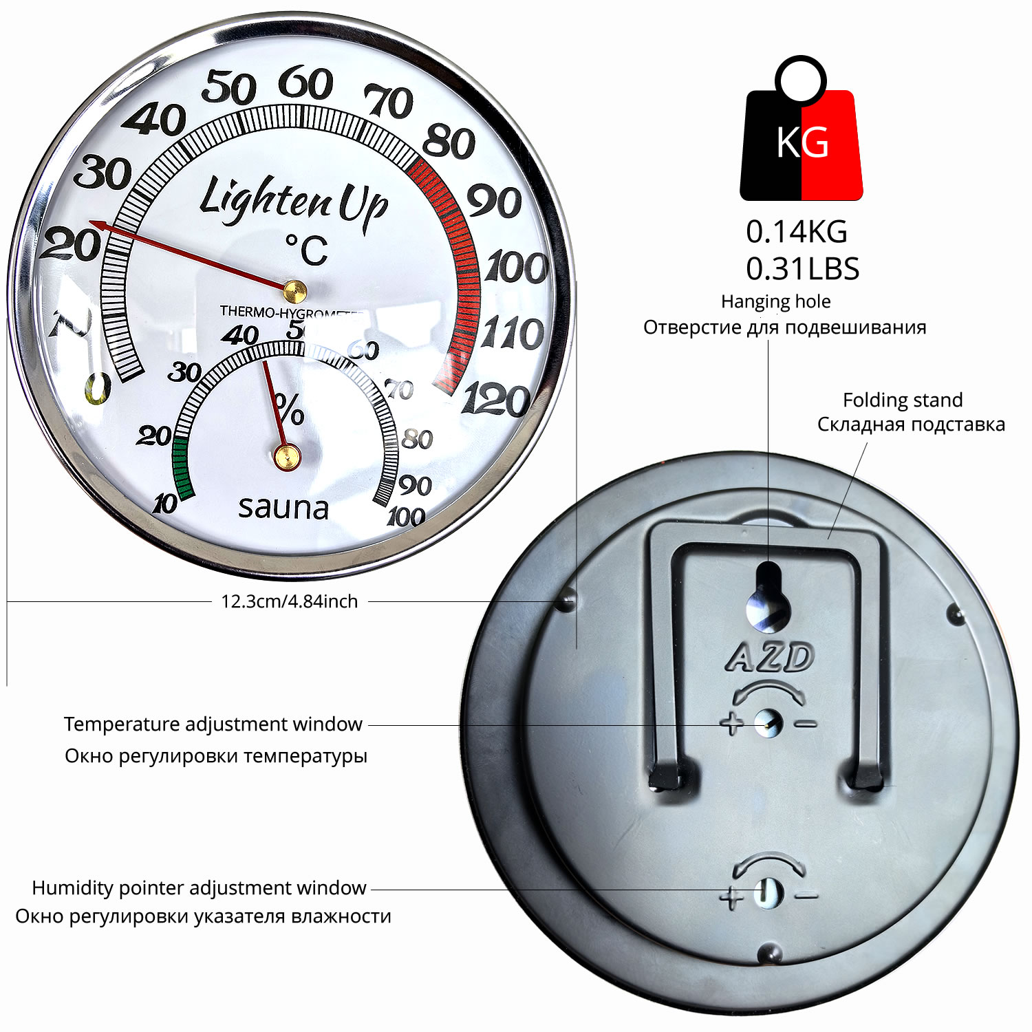 Saunatemperatur und -thermomet – Home Bathroom Sauna Bewertung und Preis