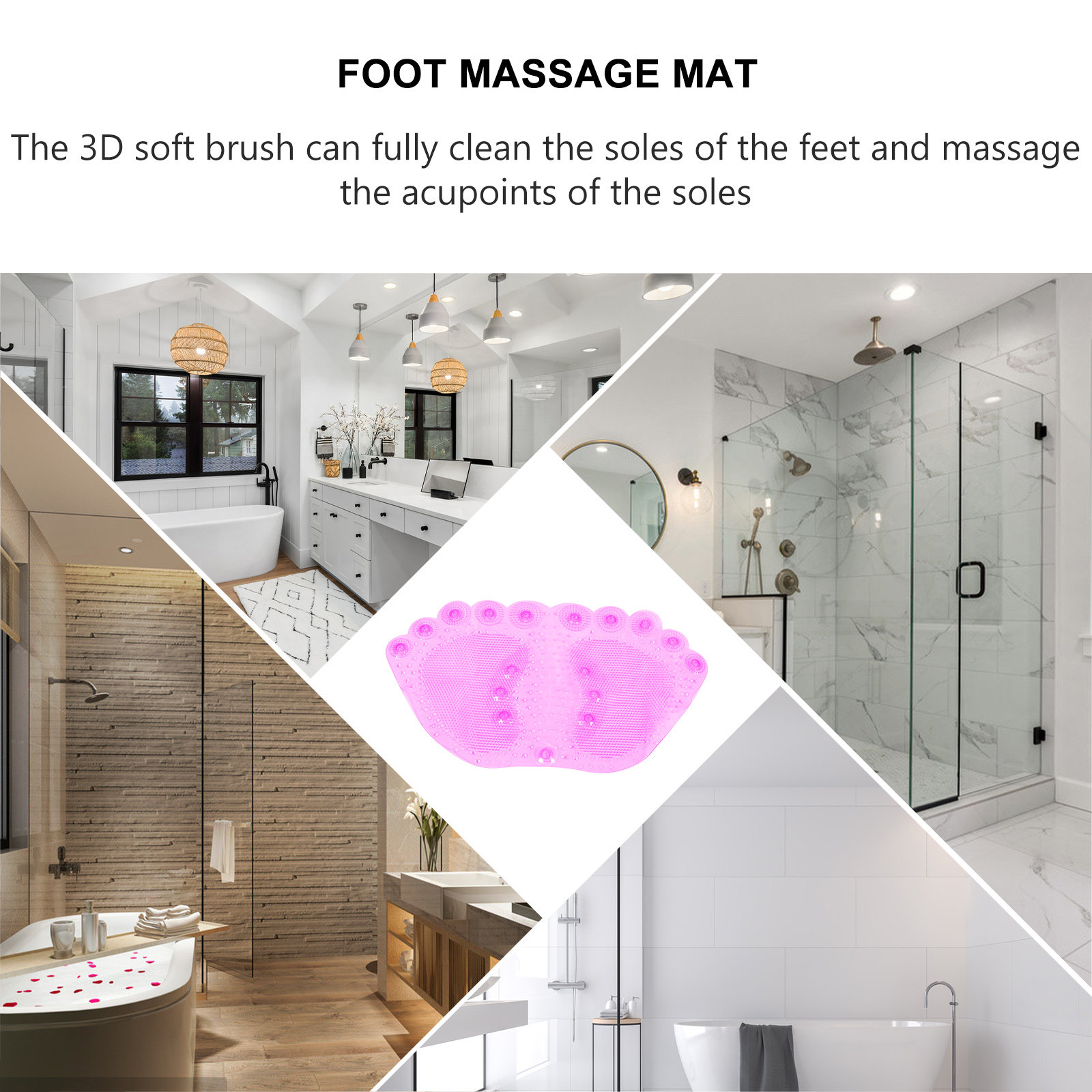 1 Stück Massage-Badematte PVC  – Home Bathroom Sauna Bewertung und Preis