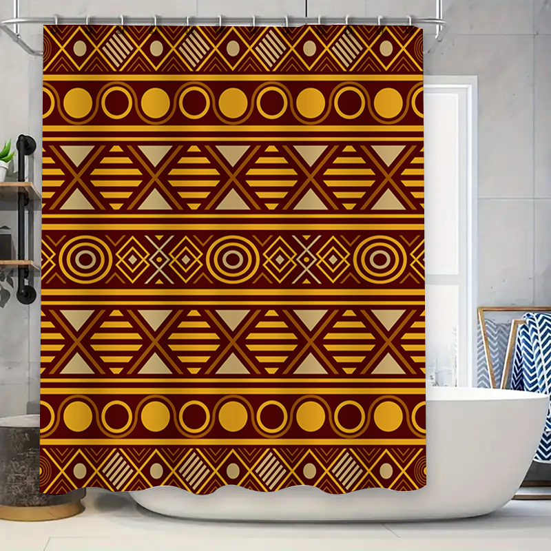 Geometrischer Duschvorhang, wa – Home One Bathroom Accessories Bewertung und Preis