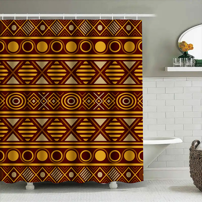 Geometrischer Duschvorhang, wa – Home One Bathroom Accessories Bewertung und Preis