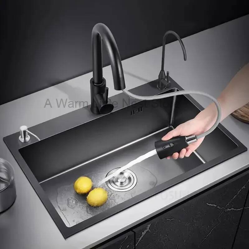 Schwarzes Nano-Küchenspülbecke – Home One Bathroom Accessories Bewertung und Preis