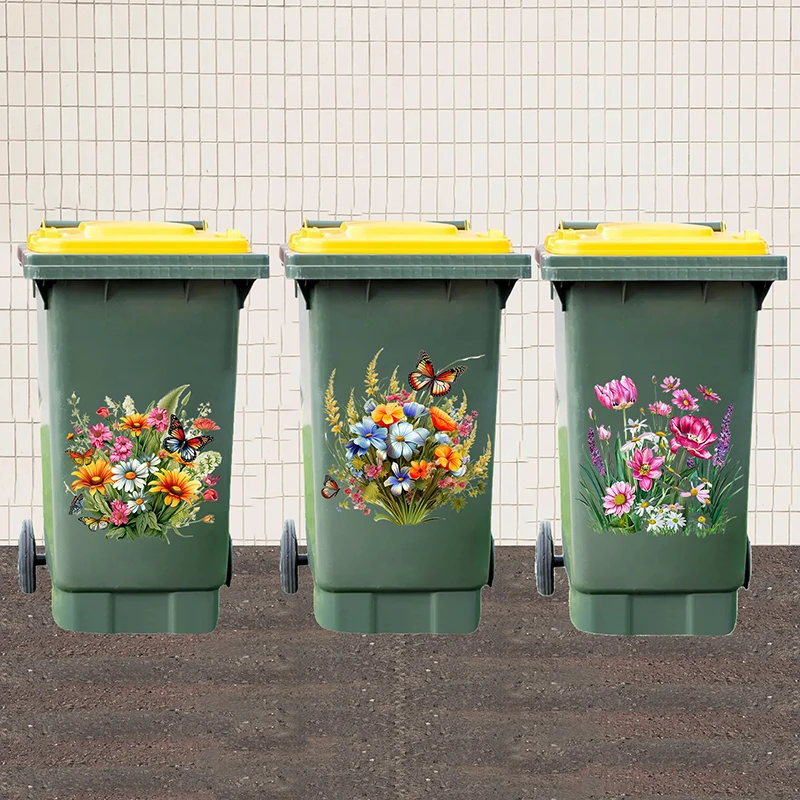 Sonnenblumen-Mülleimer-Aufkleb – Home Bathroom Trash Can Bewertung und Preis