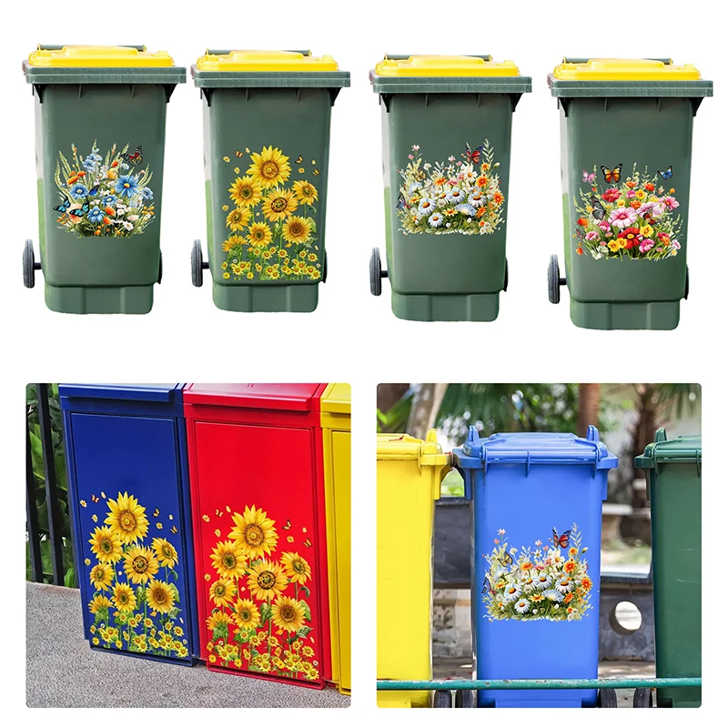 Sonnenblumen-Mülleimer-Aufkleb – Home Bathroom Trash Can Bewertung und Preis