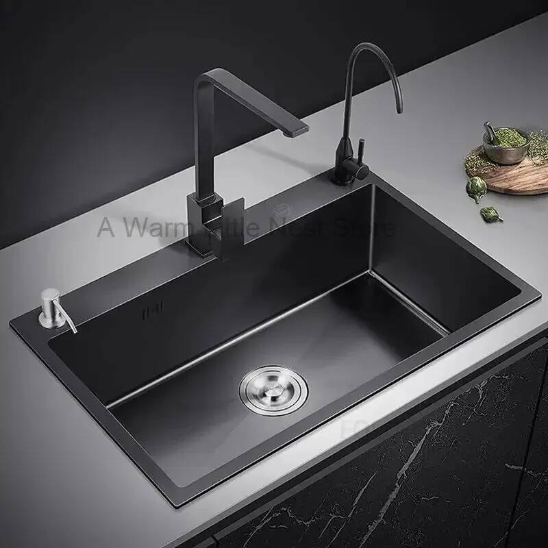 Schwarze Nano-Küchenspülen Bad – Home One Bathroom Accessories Bewertung und Preis