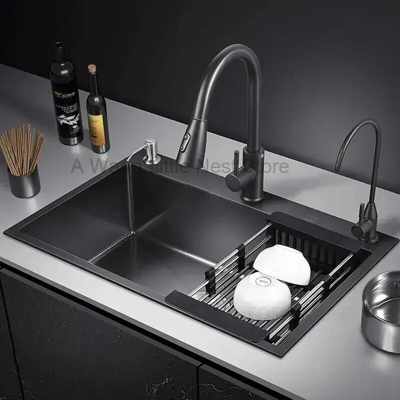 Schwarze Nano-Küchenspülen Bad – Home One Bathroom Accessories Bewertung und Preis