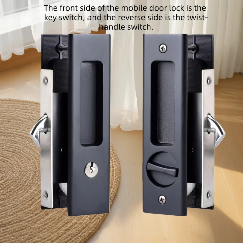 Robuster schwarzer Schiebetür- – Home Bathroom Door Bewertung und Preis