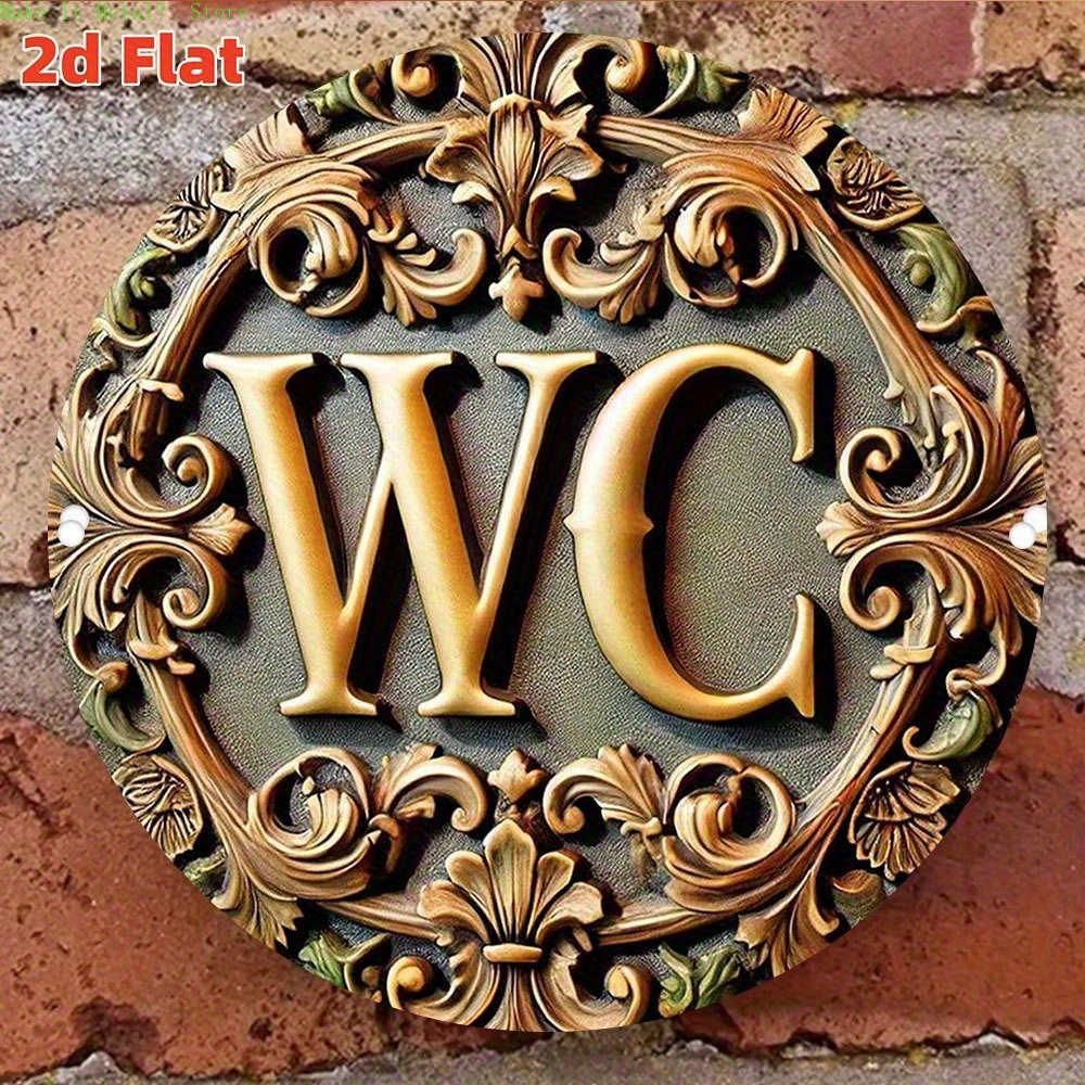 2D Flaches, verziertes Barock- – Home Bathroom Wall Art Bewertung und Preis